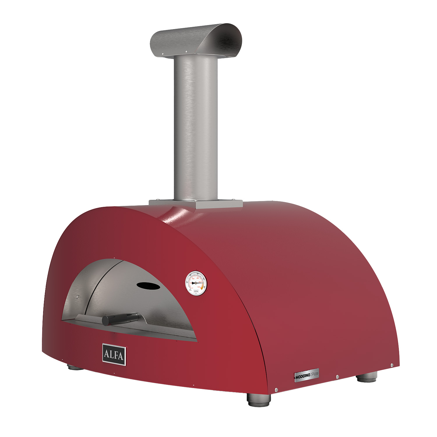 Alfa Moderno 2 Pizze Pizzaofen Holz Antik Rot