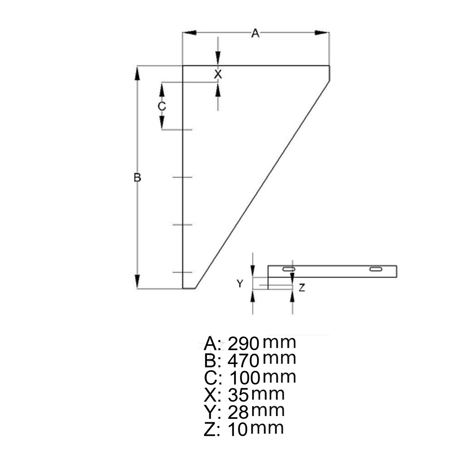 Schiedel Konsolbleche für Wandmontage Ø 150 mm