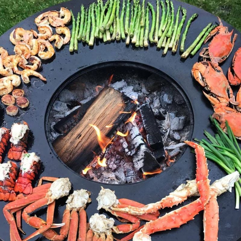 Arteflame One 40 Air – Grill und Feuerstelle mit runder Grillplatte