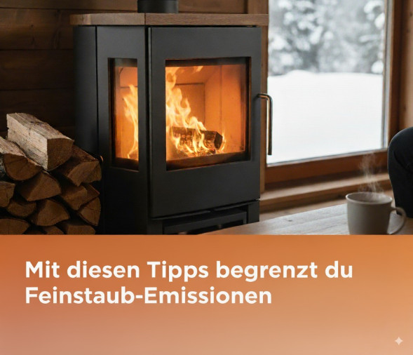 Mit diesen Tipps reduzierst du Feinstaub-Emissionen beim Heizen mit Holz, ohne auf deinen Kaminofen zu verzichten